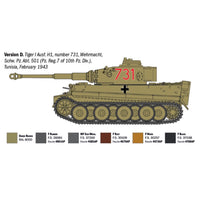 Italeri 1/35 Pz. Kpfw. VI Tiger I Ausf. E (Tp) Early Production Rubber Tracks Link And Length Tracks