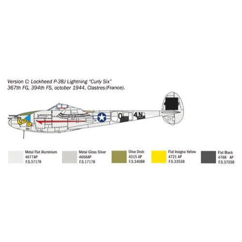 Italeri 1446 1/72 P-38J Lightning 8001283014465