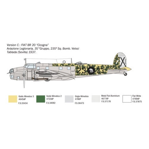 Italeri 1447 1/72 Fiat BR.20 Cicogna Battle of Britain 80th Anniversary