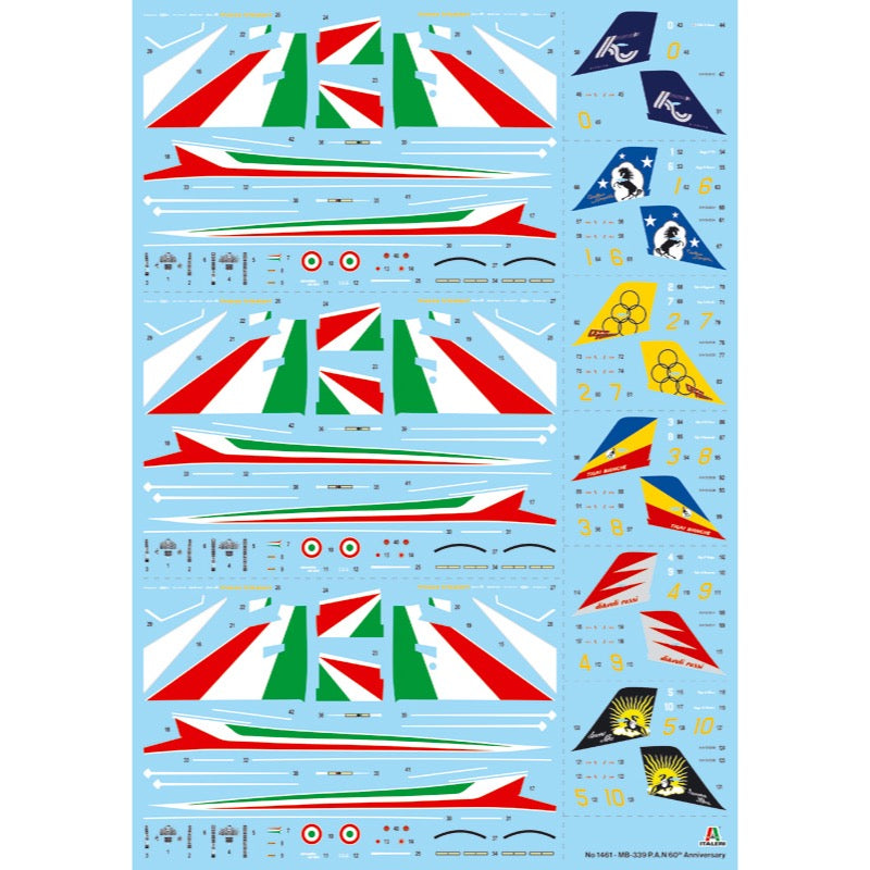 Italeri 1461S 1/72 Macchi MB 339 (3 Kits Included) P.A.N. 60th Anniversary Special Livery