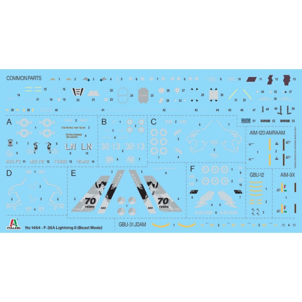 Italeri 1464 1/72 F-35A Lightning II (Beast Mode) incl RAAF Decals
