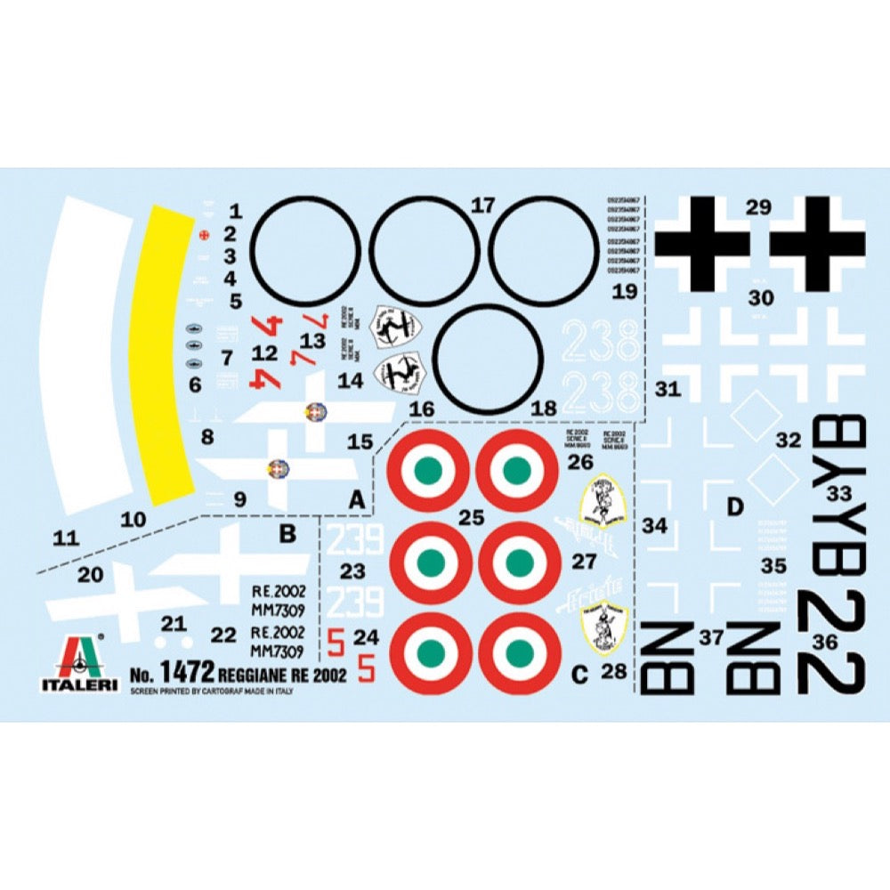 Italeri 1472 1/72 Reggiane Re.2002 Ariete 8001283014724
