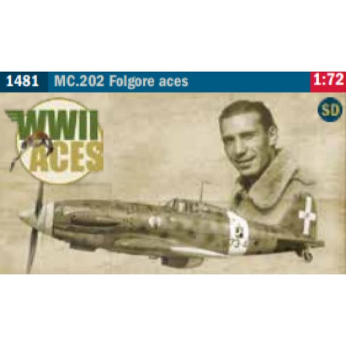 Italeri 1481S 1/72 Macci MC.202 Flogore Aces