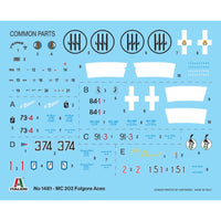Italeri 1481S 1/72 Macci MC.202 Flogore Aces