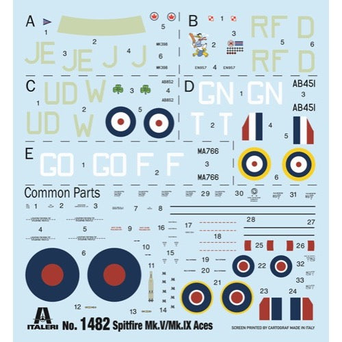 Italeri 1482S 1/72 Supermarine Spitfire Mk.Vb