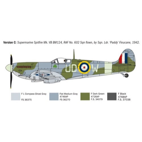 Italeri 1482S 1/72 Supermarine Spitfire Mk.Vb