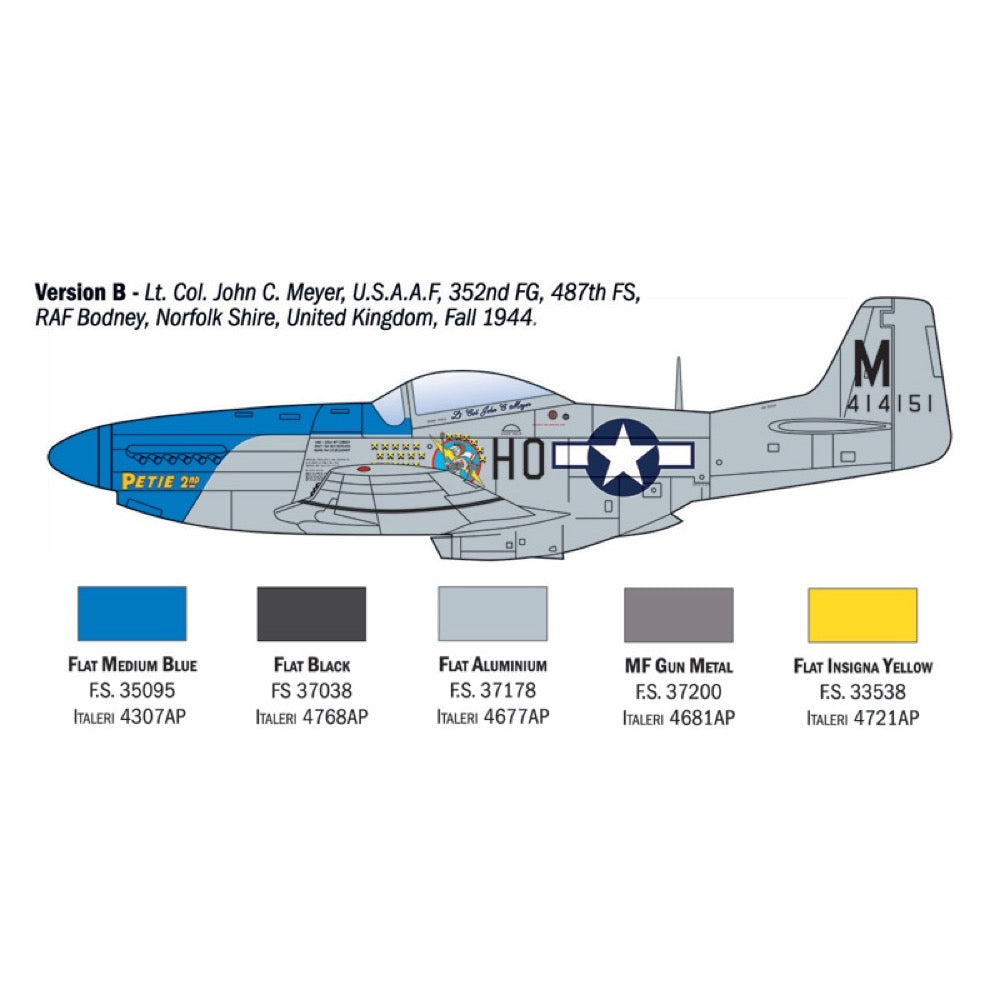 Italeri 1484S 1/72 North American P-51D Mustang Aces