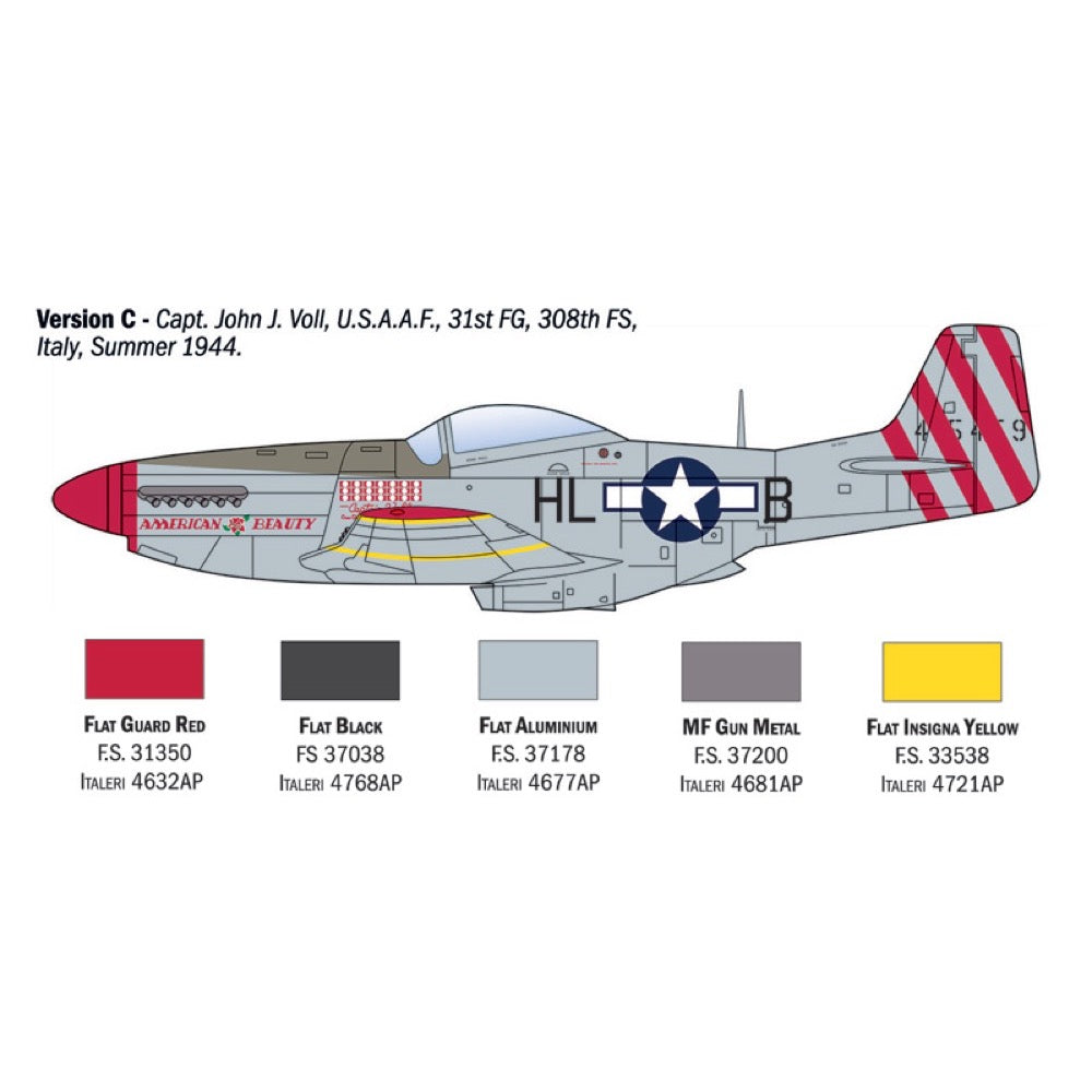 Italeri 1484S 1/72 North American P-51D Mustang Aces