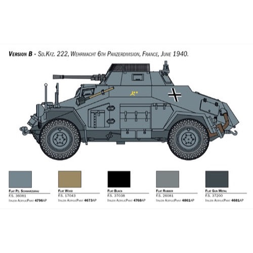 Italeri 15769 1/56 Sd. Kfz. 222-223