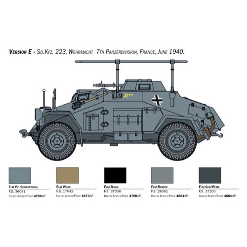 Italeri 15769 1/56 Sd. Kfz. 222-223