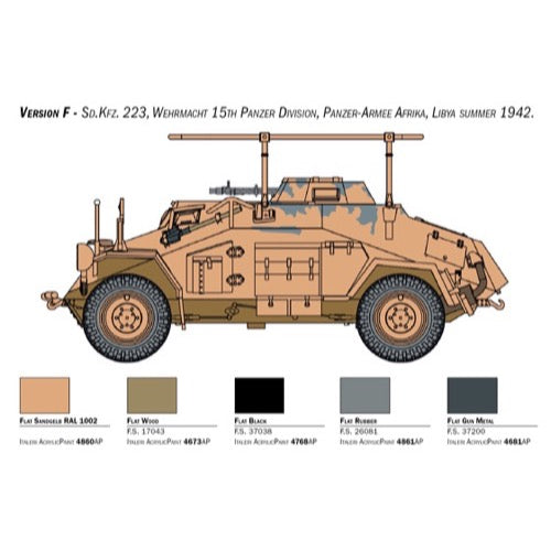 Italeri 15769 1/56 Sd. Kfz. 222-223