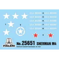 Italeri 25751 1/56 Sherman M4 75mm