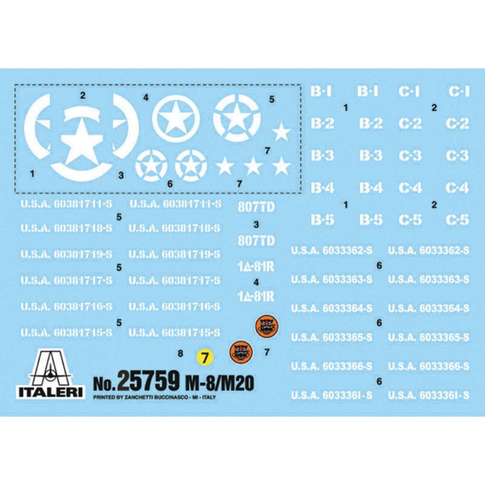 Italeri 25759 1/56 M8/M20 Greyhound