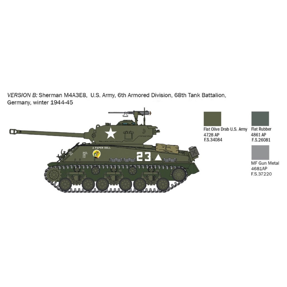 Italeri 25772 1/35 M4A3E8 Sherman Fury