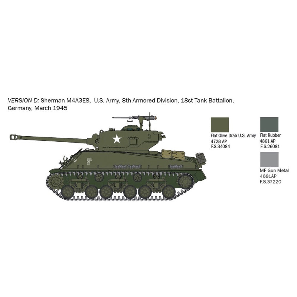 Italeri 25772 1/35 M4A3E8 Sherman Fury