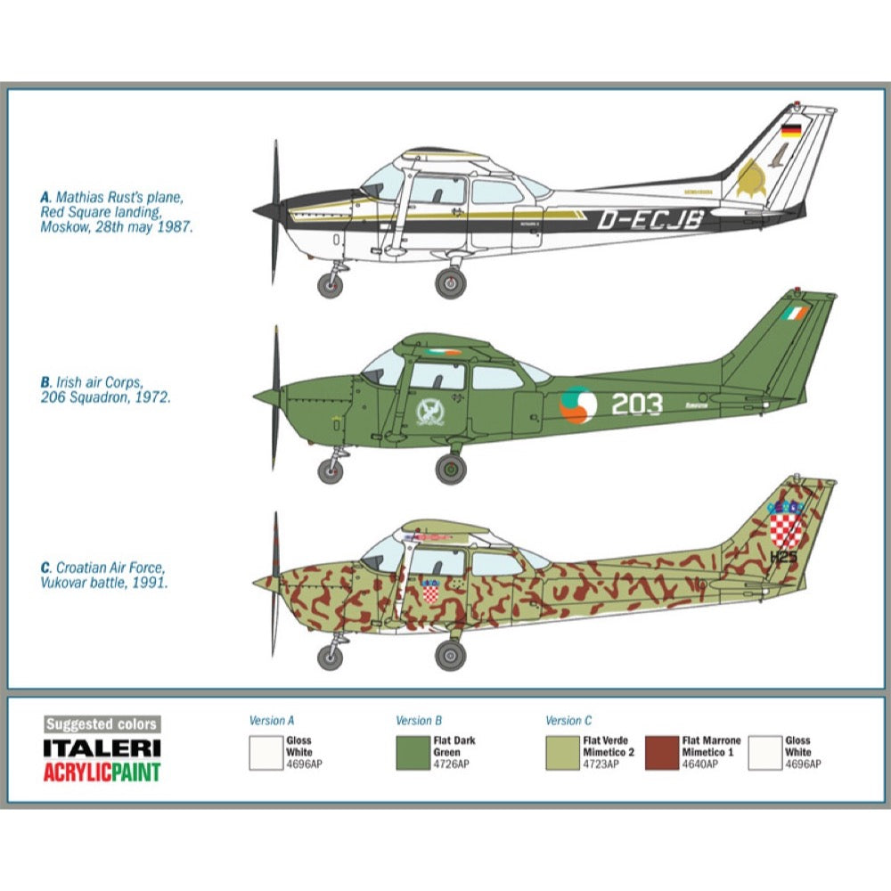Italeri 1/48 Cessna 172 Skyhawk II 1987 Landing on Red Square