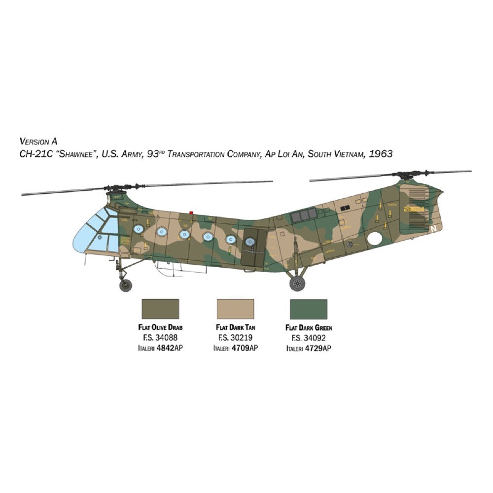 Italeri 2774 1/48 H-21C Flying Banana Gunship New Parts Photo Etch Sheet