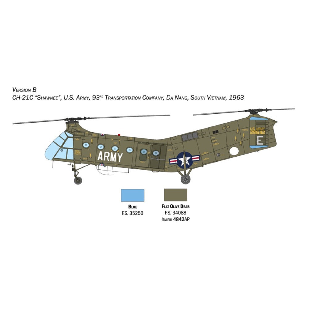 Italeri 2774 1/48 H-21C Flying Banana Gunship New Parts Photo Etch Sheet