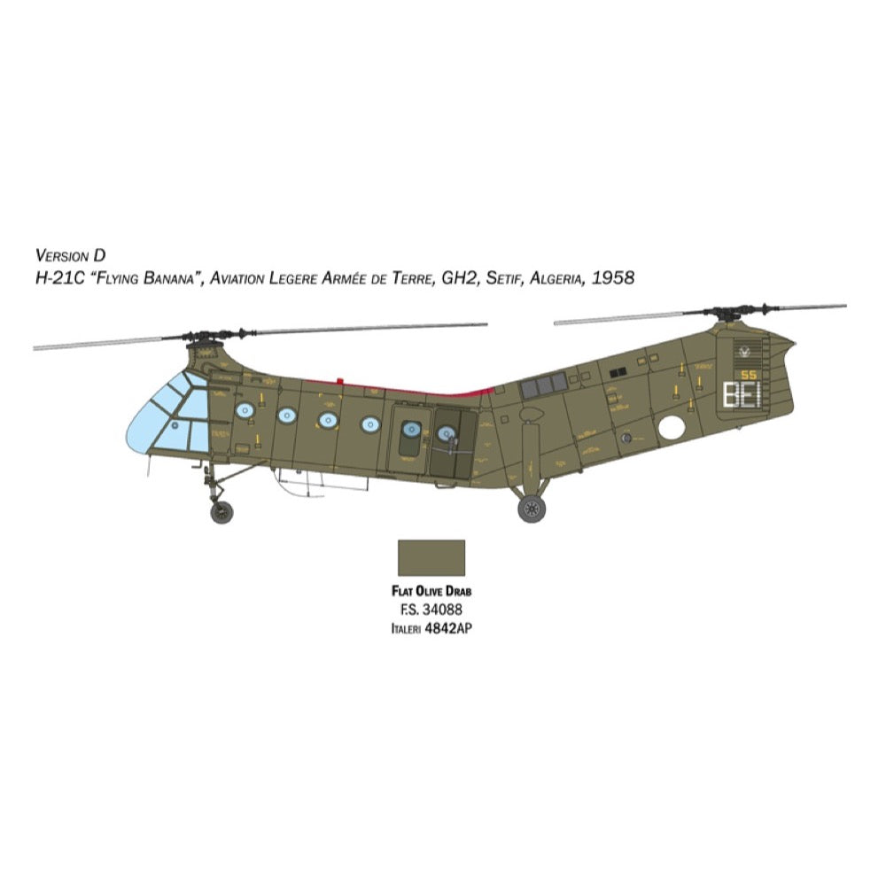 Italeri 2774 1/48 H-21C Flying Banana Gunship New Parts Photo Etch Sheet