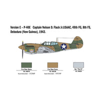 Italeri 2795 1/48 P-40E/K Kittyhawk RAAF with Australian Decals