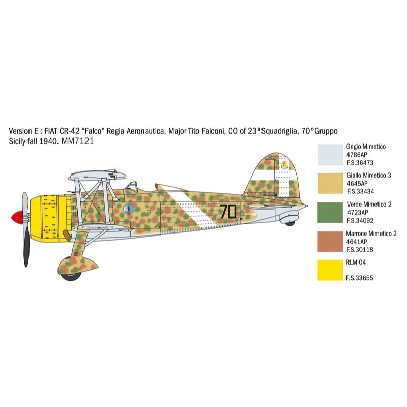 Italeri 2801 1/48 Fiat CR42 Falco Battle of Britain 80th Anniversary with Photo-Etched Parts
