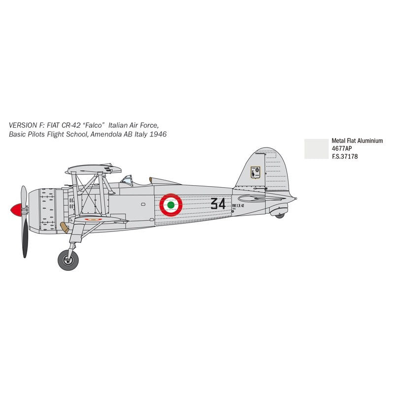 Italeri 2801 1/48 Fiat CR42 Falco Battle of Britain 80th Anniversary with Photo-Etched Parts