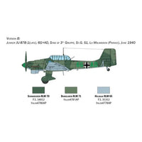 Italeri 2807 1/48 Ju-87B Stuka Super Decals Battle of Britain 80th Anniversary