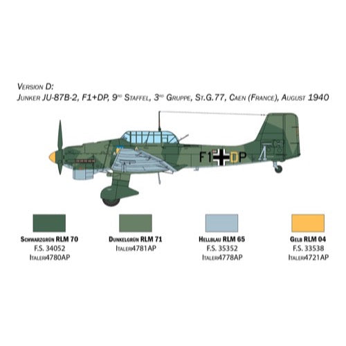 Italeri 2807 1/48 Ju-87B Stuka Super Decals Battle of Britain 80th Anniversary