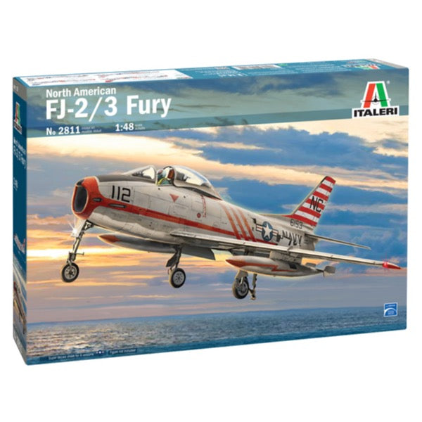 Italeri 2811 1/48 FJ-2/3 Fury with Super Decal Sheet Plastic Model Kit