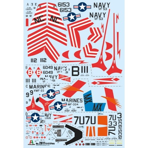 Italeri 2811 1/48 FJ-2/3 Fury with Super Decal Sheet