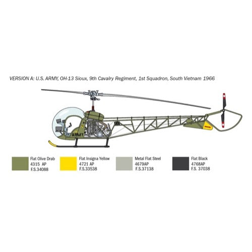 Italeri 2820S 1/48 OH-13 Sioux Korean War