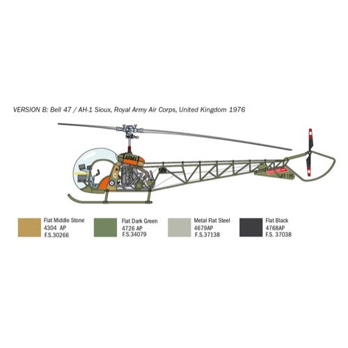 Italeri 2820S 1/48 OH-13 Sioux Korean War