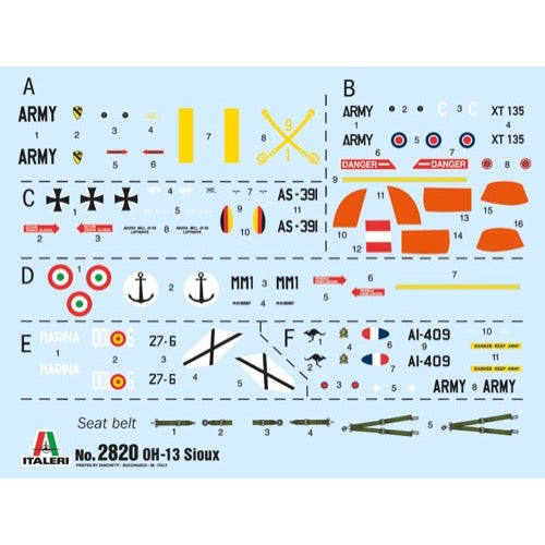 Italeri 2820S 1/48 OH-13 Sioux Korean War