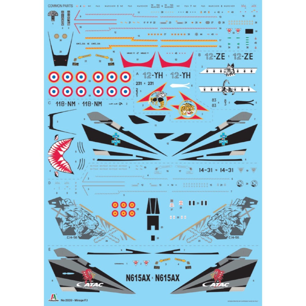Italeri 2839S 1/48 Mirage F.1