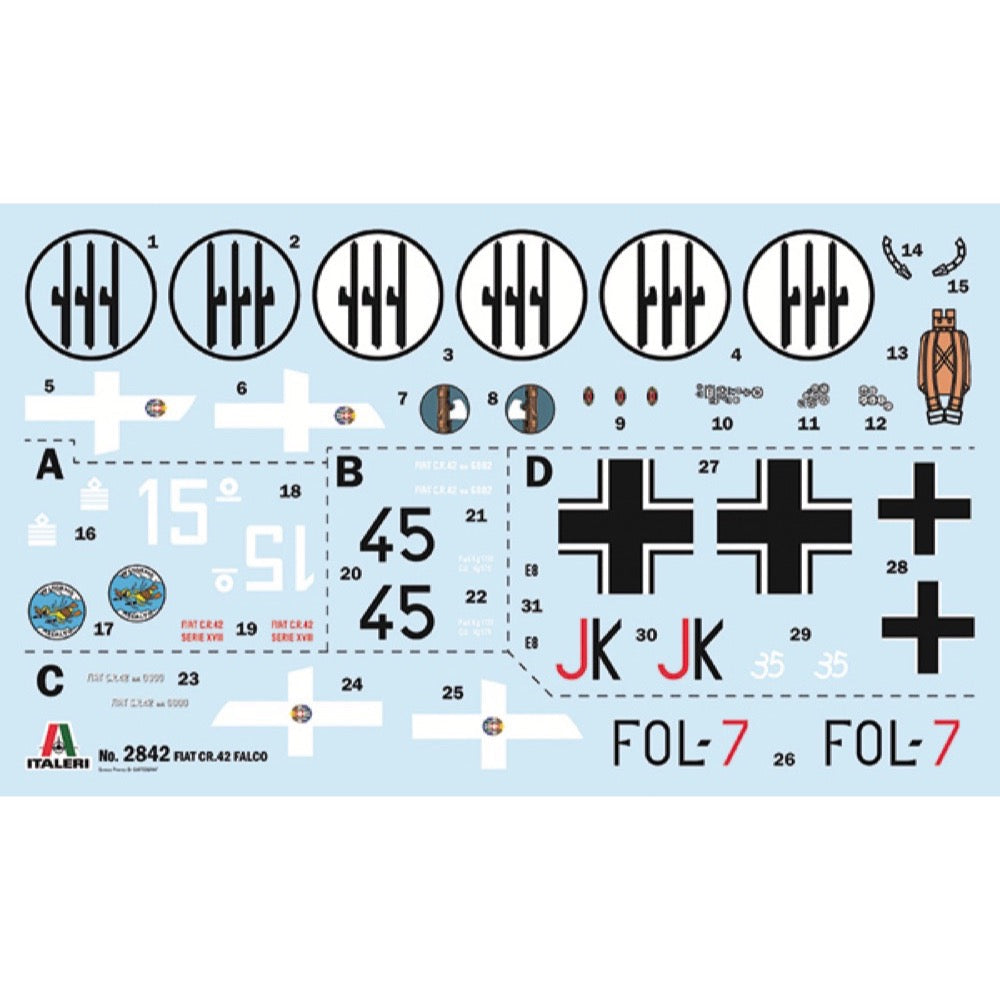 Italeri 2842S 1/48 Fiat CR.42 Falco Assault Night Fighter
