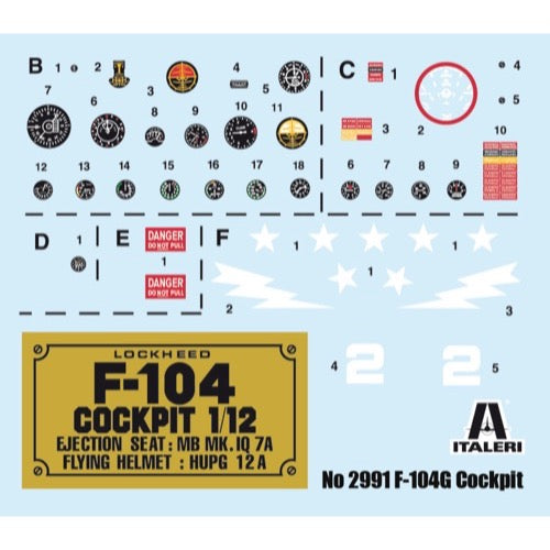 Italeri 2991 1/12 F-104 G Starfighter Cockpit