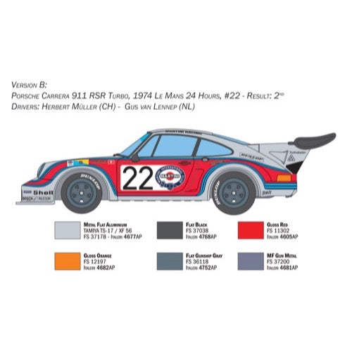 Italeri 3625S 1/24 Porsche RSR 934