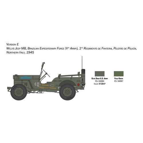 Italeri 3635 1/24 Jeep Willys MB 80th Anniversary