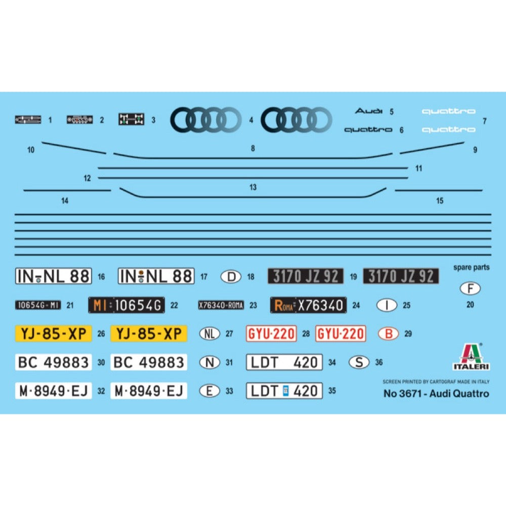 Italeri 3671S 1/24 Audi Quattro