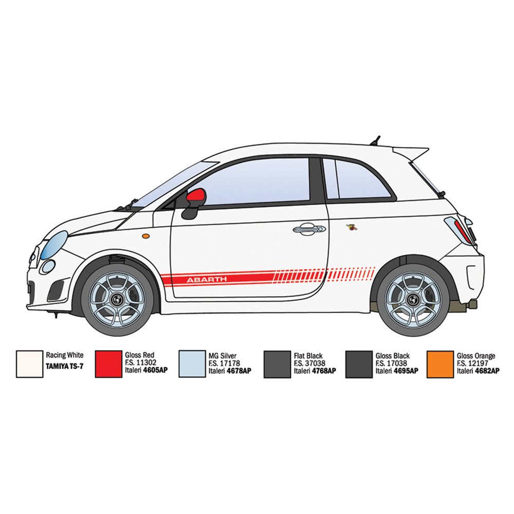 Italeri 3674S 1/24 500 Abarth 2008