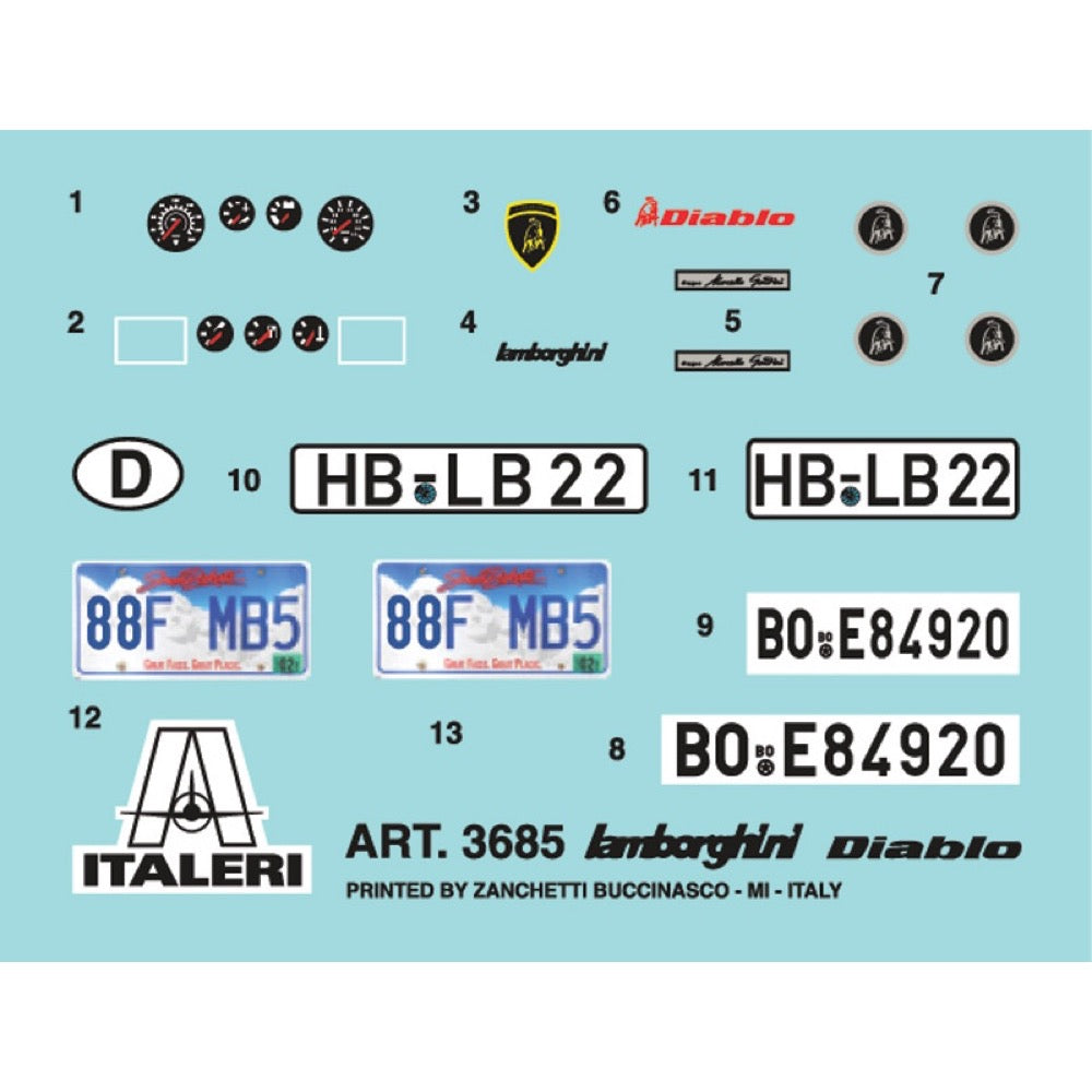 Italeri 3685S 1/24 Lamborghini Diablo