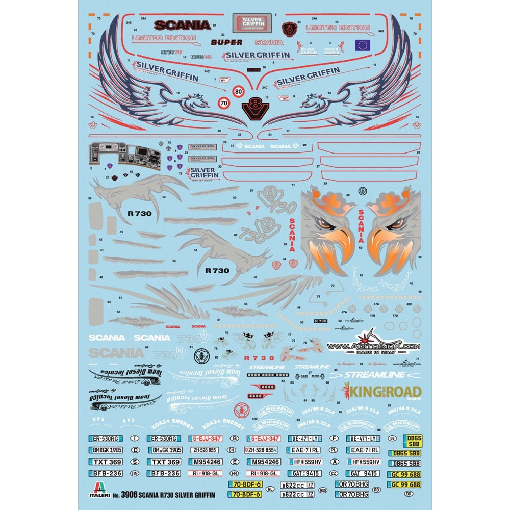 Italeri 3906 1/24 Scania R730 Streamline 4x2