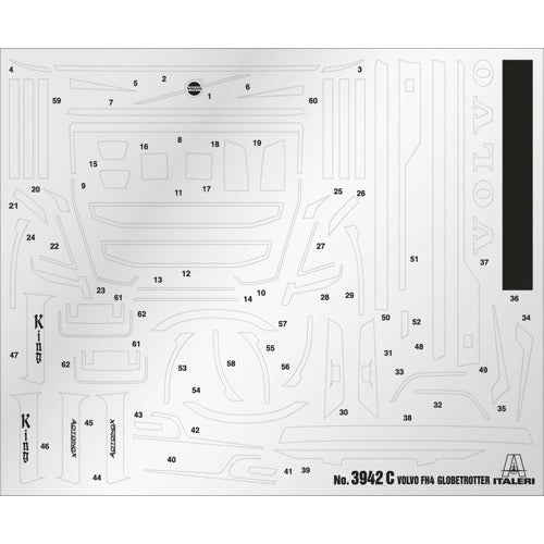 Italeri 3942 1/24 Volvo FH 16 Globetrotter 2012 Med. Roof