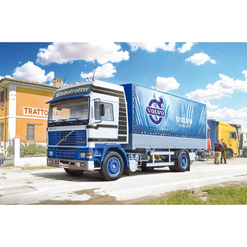 Italeri 3945 1/24 Volvo F16 Globetrotter Canvas with Elevator Plastic Model Kit