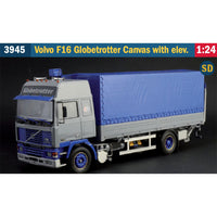 Italeri 3945 1/24 Volvo F16 Globetrotter Canvas with Elevator Plastic Model Kit