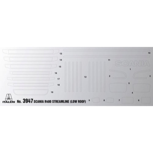 Italeri 3947 1/24 Scania R400 Streamline (Flat Roof)