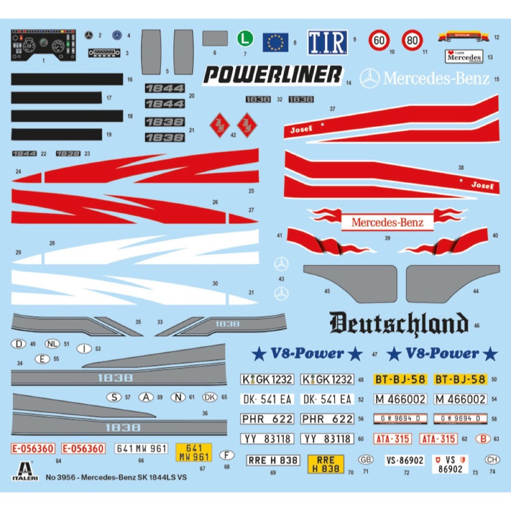 Italeri 3956S 1/24 Mercedes Benz Sk 1844LS V8