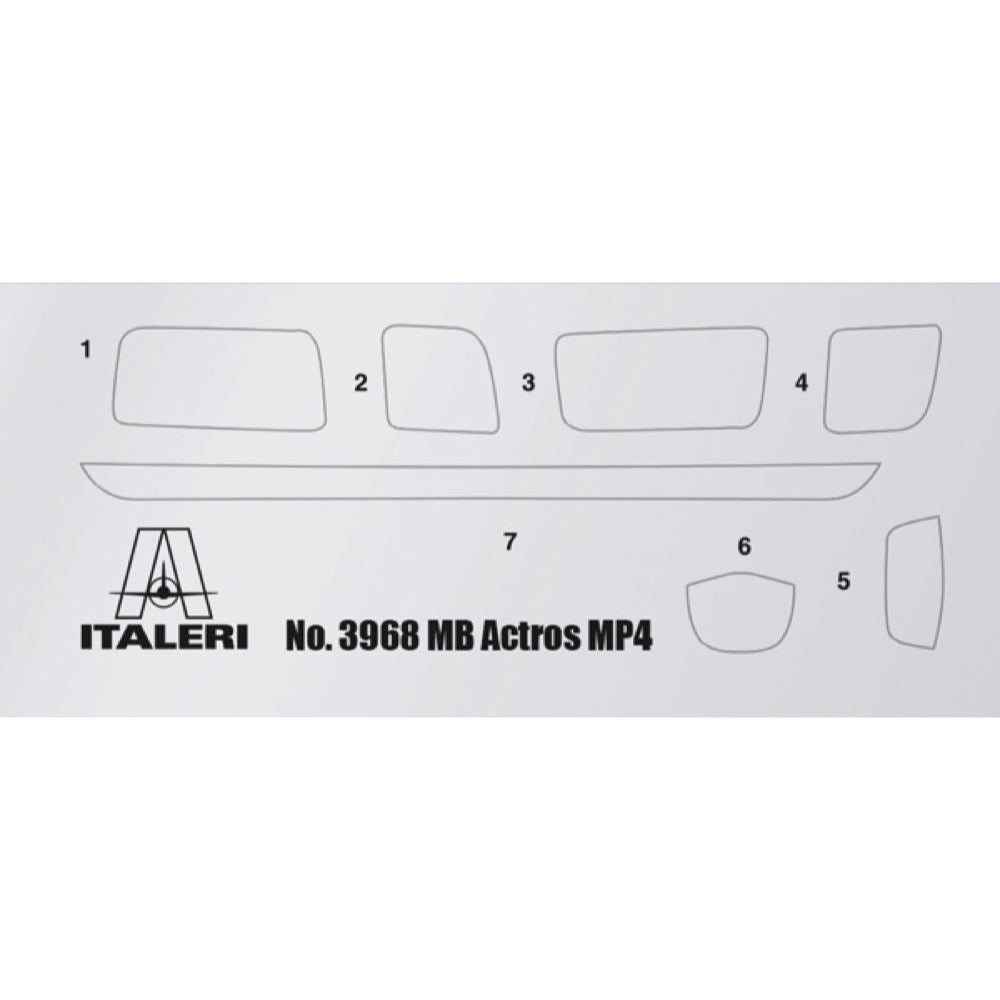 Italeri 3968S 1/24 Mercedes Benz Actros MP4 Big Space Grand Prix Edition Super Decal