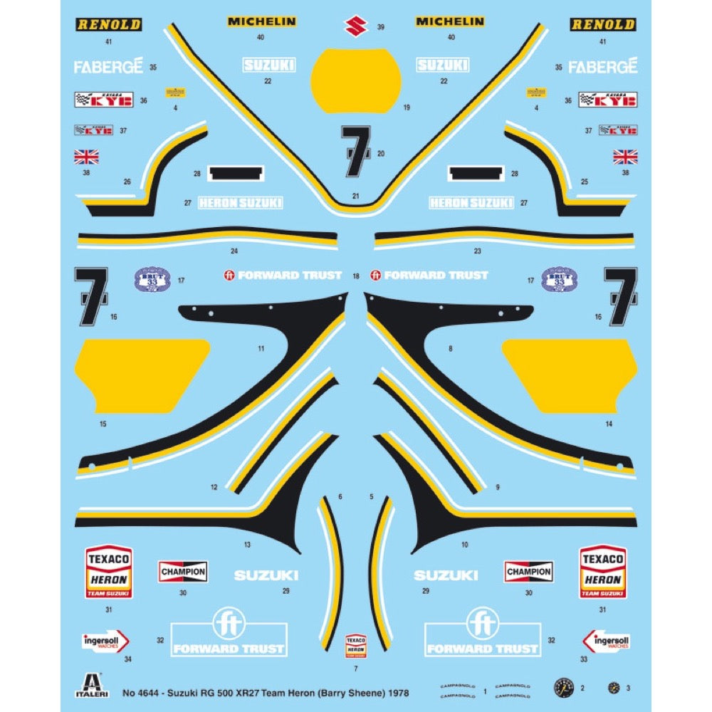 Italeri 4644 1/9 Suzuki RG 500 XR27 (Team Heron Barry Sheene 1978)