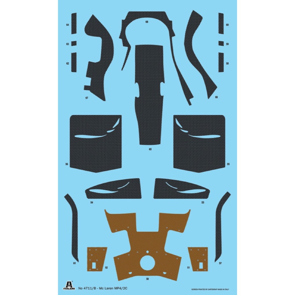 Italeri 4711 1/12 McLaren MP4 2C Prost Roberg Plastic Model Kit 8001283047111